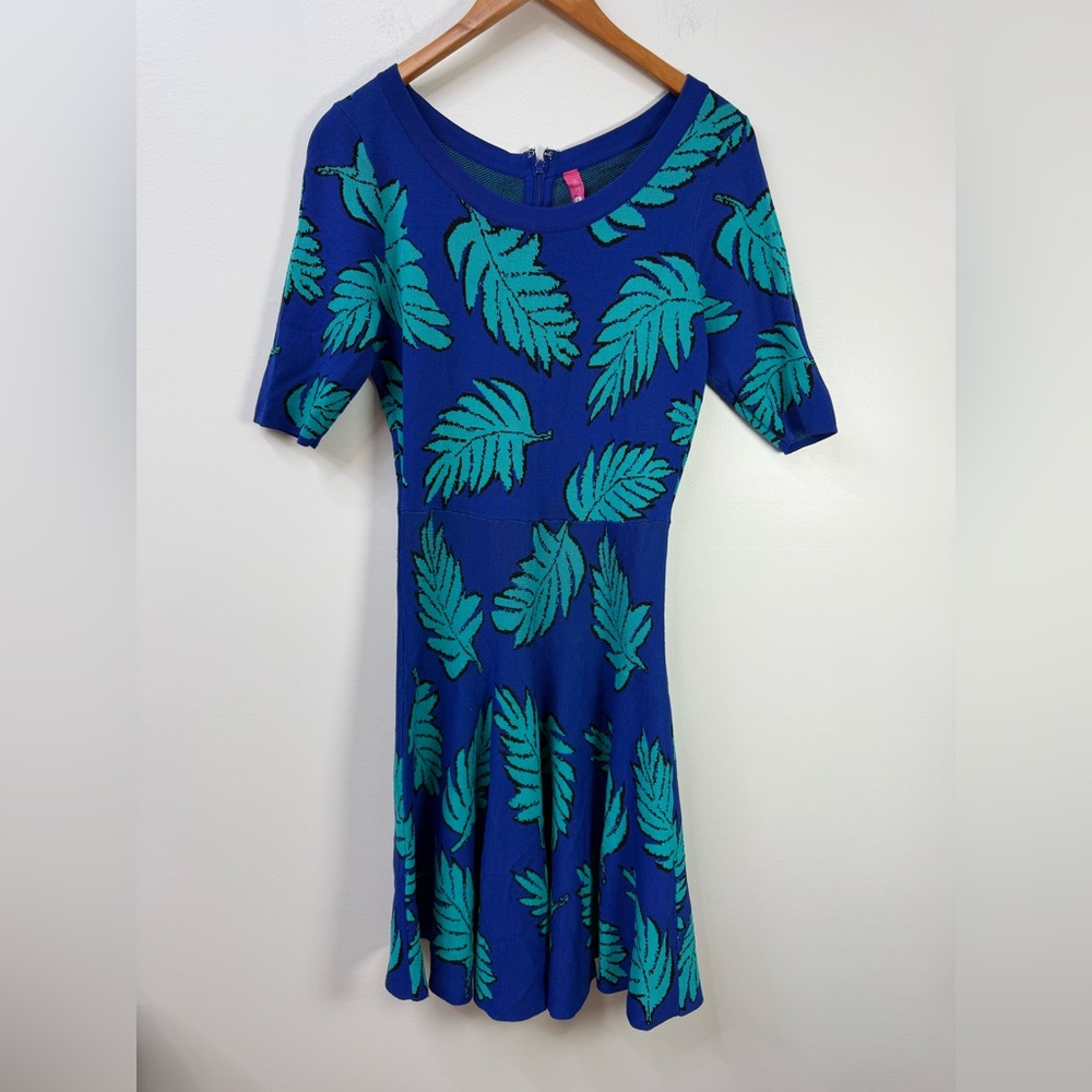 ( Anthropologie ) Plenty by Tracy Reese  Fit and Flare Strech Knit  Dress size M - Picture 2 of 9
